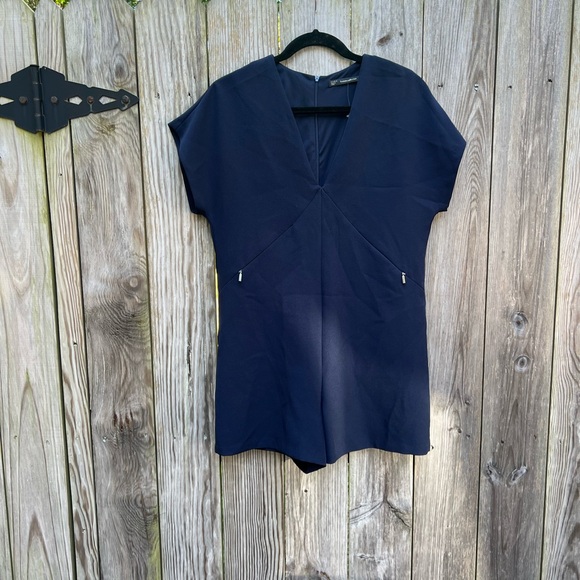 ZARA Trafaluc Collection Navy Romper Women’s Small NWT NEW - Picture 5 of 15